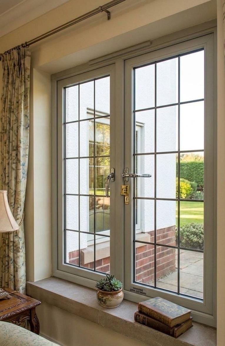 uPVC casement window in modern bedroom